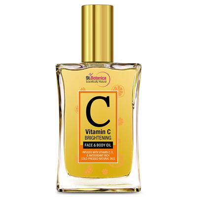 Stbotanica Vitamin C Brightening Face & Body Oil, Infused With Antioxidants And Natural Oils 100 ml - Massage Oils