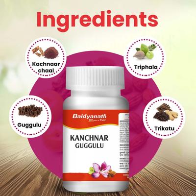 Baidyanath Kanchnar Guggulu Tablet 160's - Speciality Medicines