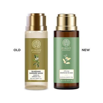Forest Essentials Silkening Shower Wash Oudh & Green Teabody Wash for Men and Women 50 ml - Shower Gels & Body Wash