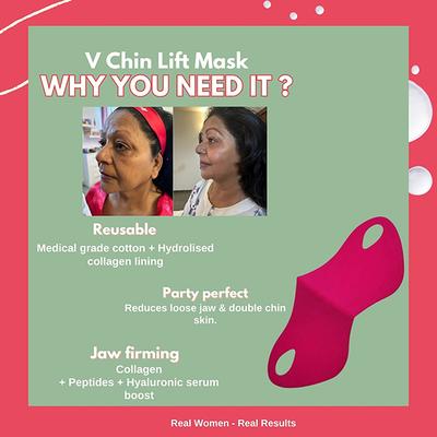 House of Beauty V Chin Uplifting Mask For Jawline, Double Chin Reduction with Collagen Gel 1's - Masks & Peels