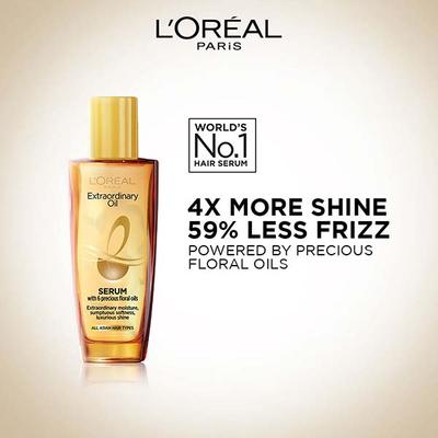 L'Oreal Paris Extraordinary Oil Serum with 6 Precious Floral Oils All Asian Hair Types 30ml - Face Serum