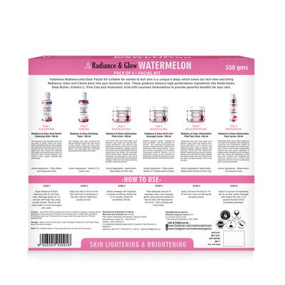 Volamena 6 Step Facial Kit - Radiance & Glow Watermelon 550ml - Facial Kits