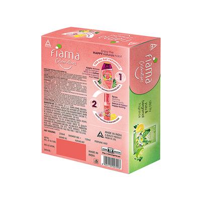 Fiama Combo Pack Happy Naturals Plum Blossom and Ylang Shower Gel 250ml & Perfume Mist 120ml 1's - Shower Gels & Body Wash