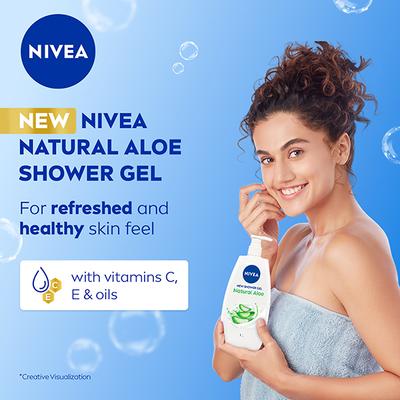 Nivea Shower Gel Natural Aloe 1000 ml - Shower Gels & Body Wash