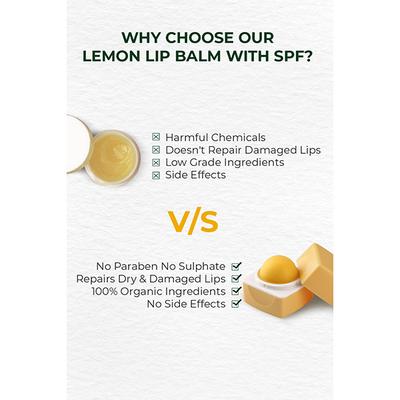 Organic Harvest Lip Balm with SPF(Lemon) 10 gm - Lip Balms