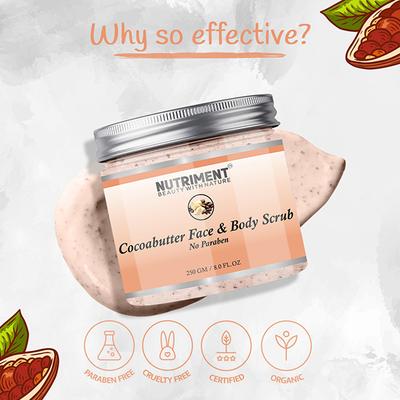 Nutriment Cocobutter Scrub All Skin Type 250 gm - Scrubs & Exfoliants