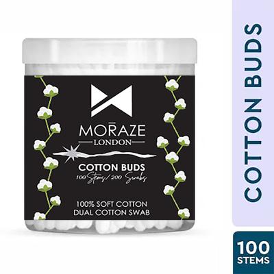Moraze Dual Cotton Swab - 100 Stem / 200 Swabs 1's - Cotton Buds & Balls
