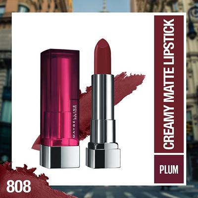 Maybelline New York Color Sensational Powder Matte Lipstick, Plum Perfection 808 3.9gm - Lipsticks