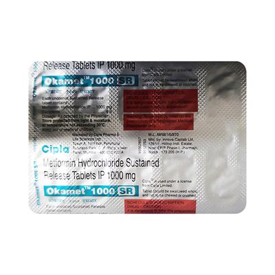 OKAMET 1000 SR Tablet 10's - Diabetes-Ant