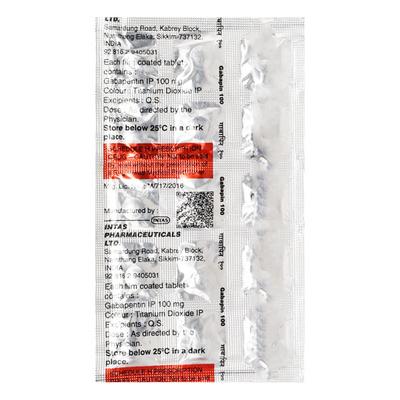 Gabapin 100mg Tablet 15'S - Epilepsy/Convulsion-Ant
