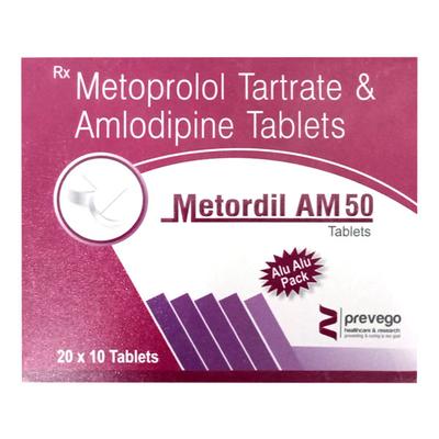 METORDIL AM 50 Tablet 10's - Hypertension-Ana