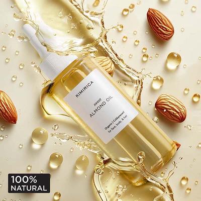 Kimirica 100% Pure Cold-Pressed Extra Virgin Sweet Almond Oil for Healthy Hair Glowing Skin 100 ml - Hair Oils