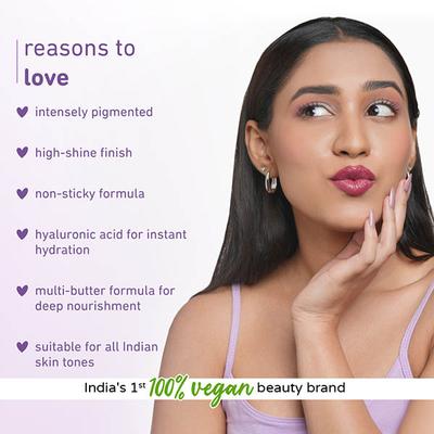 Plum Glassy Glaze Lip Lacquer 3-In-1 Lipstick + Lip Balm + Gloss 11 Red My Mind 4.5 ml - Liquid Lipsticks