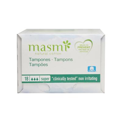 Masmi Natural Cotton New Cottonlock Tampons - Super 18's - Tampons