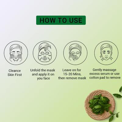 Mancode Green Tea Facial Sheet Mask For All Skin Types 25 gm - Face Mask