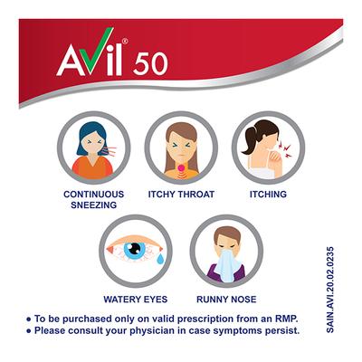 Avil 50mg Tablet 15'S - Allergies-Ant