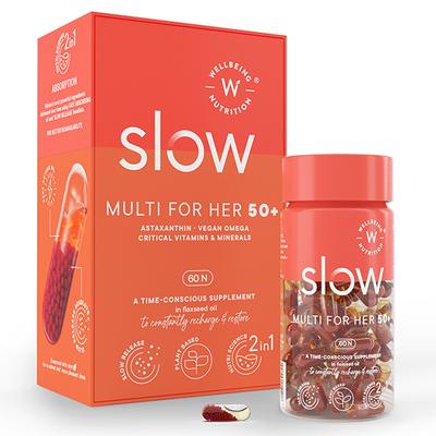 Wellbeing Nutrition Slow 2 in 1 Multi 50+ Capsule for Her 60's - Multi-Vitamins