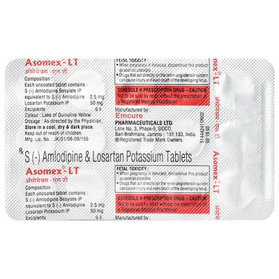 Asomex LT 2.5mg Tablet 15'S - Hypertension-Ana