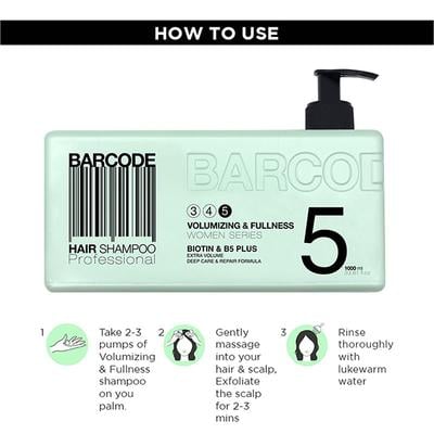 Barcode Professional Hair Shampoo Volumizing & Fullness (BCSH003) 1000 ml - Shampoos