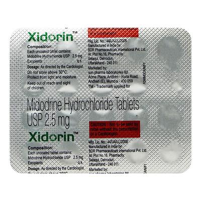 XIDORIN 2.5 Tablet 20's - Hypotension-Vas
