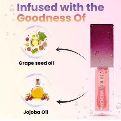 Matt Look Bloom Boost Magic Lip & Cheek Oil Enriched with Vitamin E, Pink Delight-03 4.5 ml - Lip Glosses