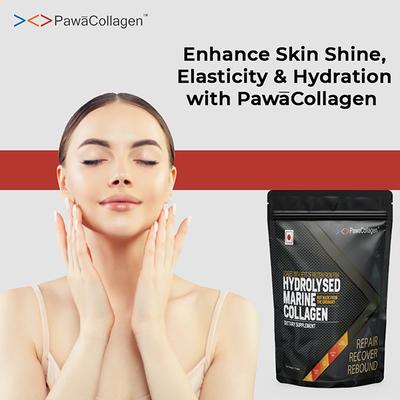 PawaCollagen Hydrolysed Marine Collagen Dietary Supplement Powder (Pack of 15s x 5 gm) - Hair & Skin