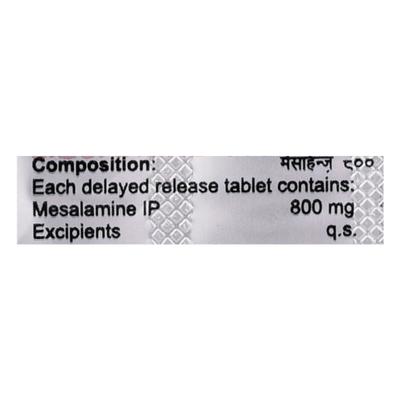Mesahenz 800mg Tablet 10'S - Ulcerative Colitis/Bowel Inflammatory Disease-GIT