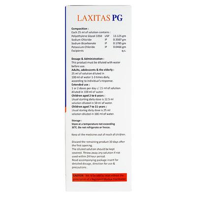 LAXITAS PG Mixed Fruit Flavoured Oral Solution 200ml - Constipation-Lax