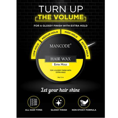 Mancode Extra Hold Hair Wax 100 gm - Hair Gels & Waxes