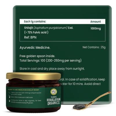 Vlado's Himalayan Organics Himalayan Shilajit Resin 25 g - Sexual Care