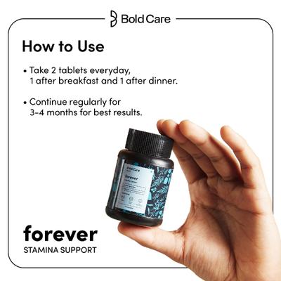 Bold Care All Round Stamina Booster Combo Pack (Forever Tablet 60's + Extend Delay Spray 20 gm) - Sexual Healthcare