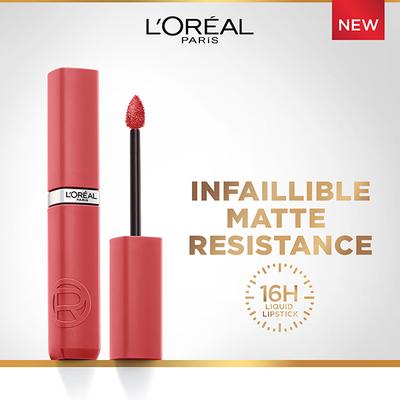 Loreal Paris Infallible Matte Resistance Liquid Lipstick, Shopping Spree 230 5 ml - Liquid Lipsticks