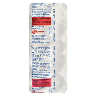 Eslo AT 5mg Tablet 10'S - Hypertension-Cal