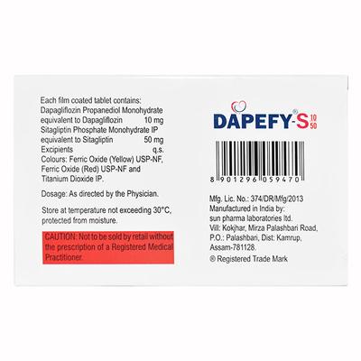 DAPEFY S 10/50 Tablet 15's - Diabetes-Ant