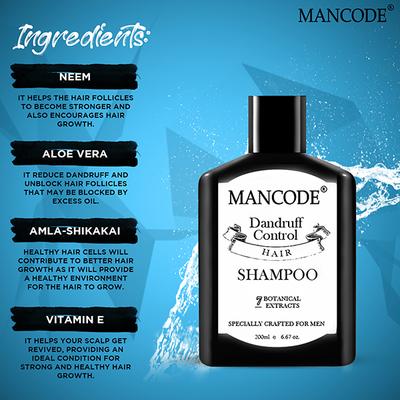 Mancode Anti Dandruff Shampoo 200 ml - Shampoos