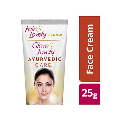 Glow & Lovely Natural Face Cream Ayurvedic Care+ 25 gm - Lotions & Creams