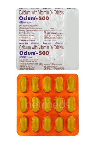 Ocium 500mg Tablet 15'S - Supplements-Cal