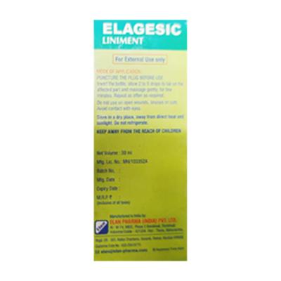 Elagesic Liniment 30ml - Ayurvedic Medicine-AYU