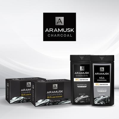 Aramusk Charcoal Shower Gel 250 ml - Shower Gels & Body Wash