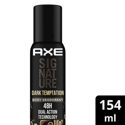Axe Signature Dark Temptation Smooth Chocolate Fragrance 72H Dual Action Technology Body Deodorant 154ml - Men Deodorants/Roll-Ons