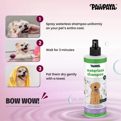 Pawpaya Waterless Shampoo New 250 ml - Pet Grooming