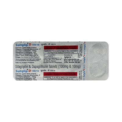 SUITGLIP D 100/10 Tablet 10's - Diabetes-Ant