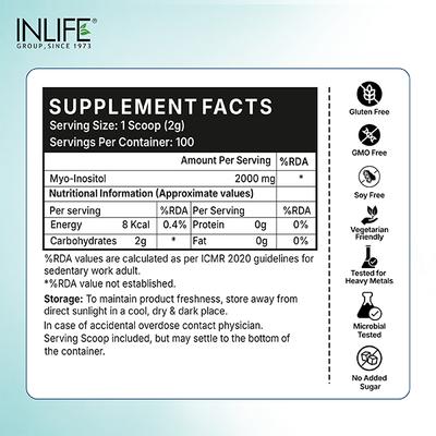 Inlife Myo Inositol Powder 200 gm - Daily Health Drinks