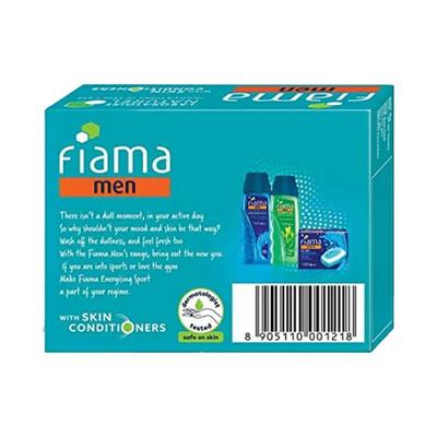 Fiama Men Energizing Sport Gel Bar with Ginseng and Lemongrass with skin conditioners 125 gm - Soaps