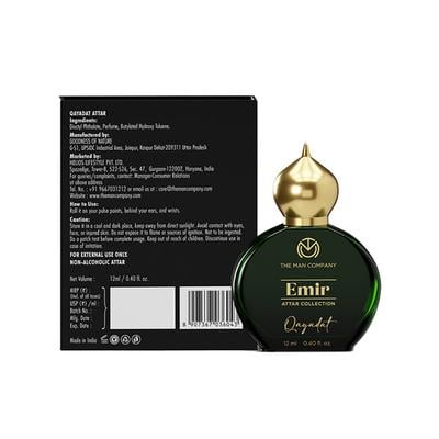 The Man Company 100% Alcohol-Free Attar Perfume for Men Qayadat Emir Collection 12 ml - Men Perfumes (Edt/Edp)