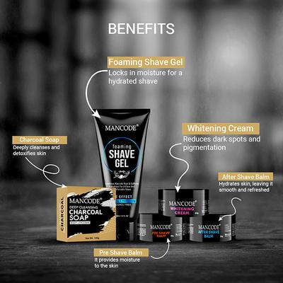Mancode Shave Kit Gift Set - Complete Grooming Essentials for A Smooth, Revitalized Finish 1's - Makeup Kits & Sets