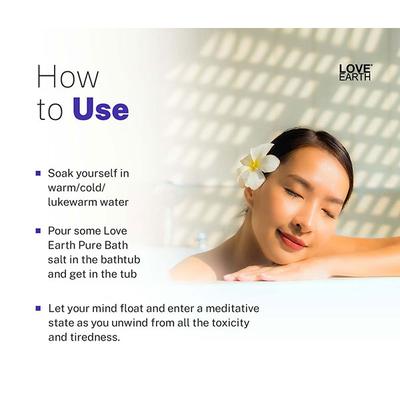Love Earth Pure Bath Salt With Pure Epsom Salt & Essential Oil 100 gm - Bath Salts
