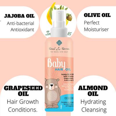 Baby Hair Oil with Jojoba & Almond Oil - Hair Oils