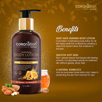 COROnation Herbal Almond and Honey Body Lotion 300 ml - Lotions & Creams