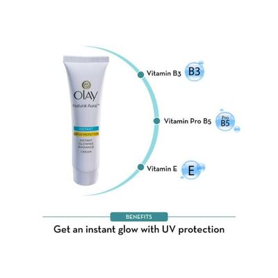Olay Natural Aura Instant Radiance Glowing Cream with UV Protection 20gm - Face Moisturizers